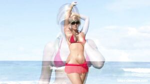 Miela naked at the public Beach