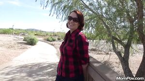 Sexy milf Jayne outdoor anal