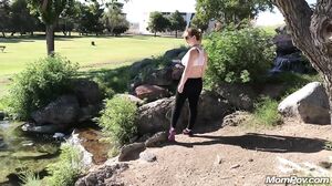 Sexy milf Marley public anal