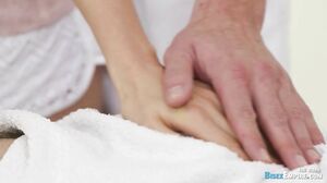 Petite brunette shares a sexy guy with her boss