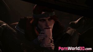 Video Games 3D Busty Whores with Sport Body Sucked a Huge Fat Cock