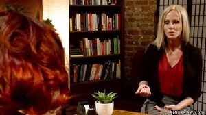 Employment recruiter whips blonde MILF