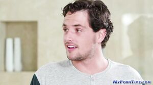 Pornstar couple wet shower foreplay and massage