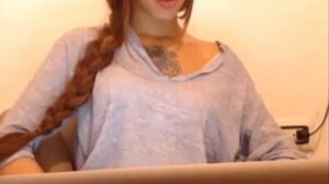 Cute Teen Tranny Showing Off Her Big Cock