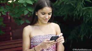 Evelina Darling masturbates on her favorite bench