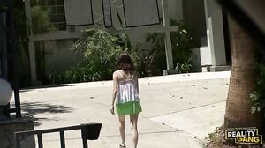 Skinny Teen Takes A Load