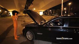 Costumed tranny ass fuck for halloween