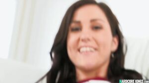 Brunette teen fucked and cummed