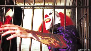 Group of clowns dp fuck petite babe