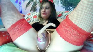 Red stocking webcam teen hardcore play with pussy pump