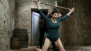 Gagged bound lesbian anal fucked