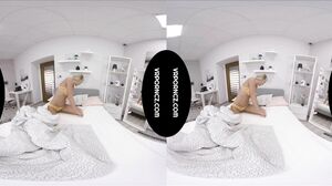 VR - Big black dildo in tight pussy