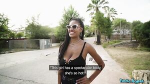 Tina Fire - Huge Natural Ebony Boobs Swinging in SD