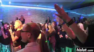 Horny girls at a party go wild