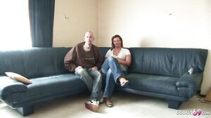 German Redhead BBW Amateur Wife Fuck Tiny Neigbour and