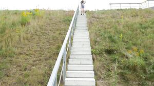 DomingoView - Sanija Poses Nude on Stairs and Speaks Wi