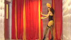 Dana DeArmond sucks his cock through the gloryhole