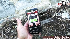 Big natural boobs Milf at real outdoor meet and fuck