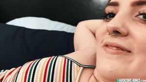Pierced amateur gf POV fucking