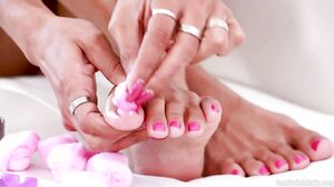 FootFetishDaily - Gia Vendetti Paints Her Toes 2