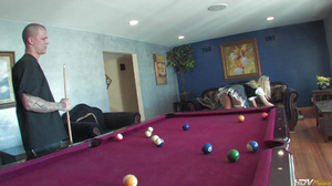 Devon Lee dusts his cock with her mouth and cunny