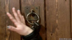 Gagged bound redhead dyke anal fucked