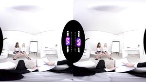 Martha, Stacy Cruz - Hot college babes struggle to fuck a massive dick