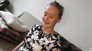 EuroCoeds - 18yo jete using thick glass dildo then i us