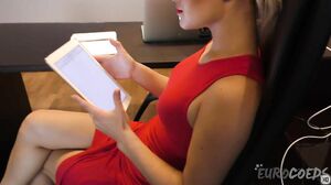 EuroCoeds - linda being studious and masturbating in my