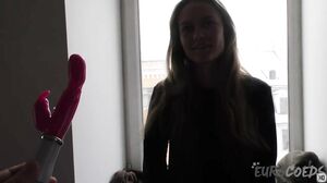 EuroCoeds - 22yo sarah doing her first time video i giv