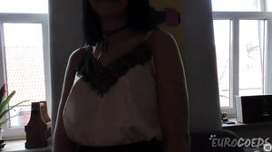 EuroCoeds - 19yo aria first time in studio nervous dild