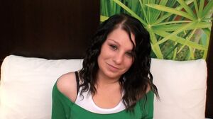 Raven-haired teen makes her amateur porn debut