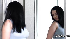 Kissable lesbian nymphos get sprayed with piss and spla