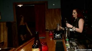 Bound lesbian get whipped and laid