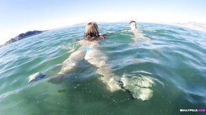 Molly Pills - Hot & Wild Public Beach Threesome POV - F