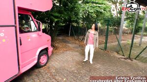 german housewife at street escort date in car