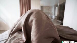 Busty redhead girlfriend fucking in bed