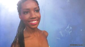 Ebony babe zara shows cums in mouth and blowjobs