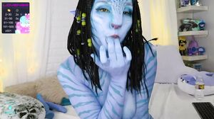 Hot Neytiri from Pandora dildo fuck