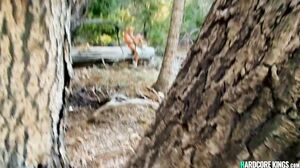 Hot ass blonde POV fucking in woods
