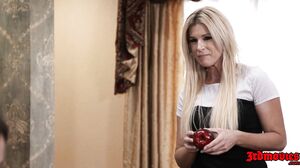 Sexy Blonde Teacher Enjoys An Interracial GangBang