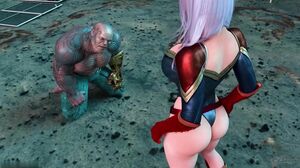 Captain Marvel vs Thanos - Hentai 3D