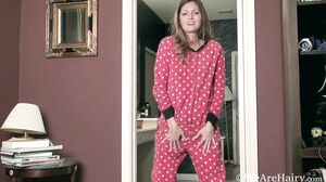 Vanessa Bush slides off her pajamas to have fun