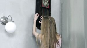 Aimee masturbates with her red vibrator