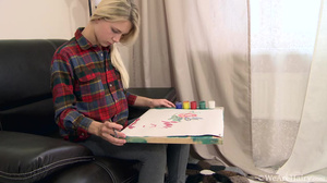 Alecia Fox Plaid Top Black Couch