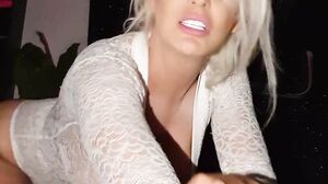 Busty Blonde Housewife Teasing 7