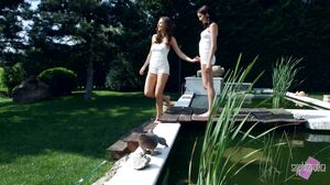 Tina Kay and Francys Belle fishing fun