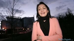 Belle - Dark Haired Beauty Easily Convinced To Suck Stranger's Cock