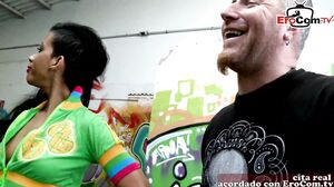 spanish latina ebony milf at anal outdoor fuck