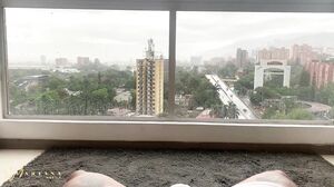 POV my new Roommate Fucks me in the Big Window with Fu